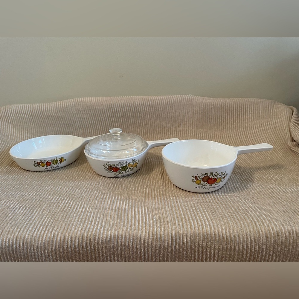 Corning Ware Spice of Life Collection Set of 3 Saucepans